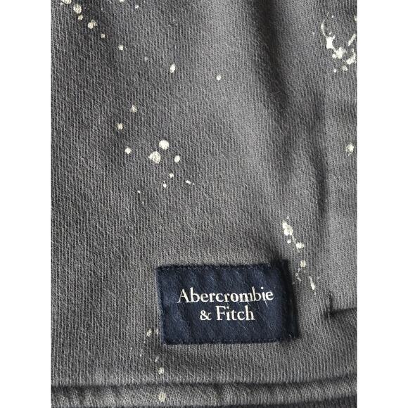 Abercrombie & Fitch Distressed PaintShop Splatter DarkGray Streetwear Hoodie L - Picture 5 of 8